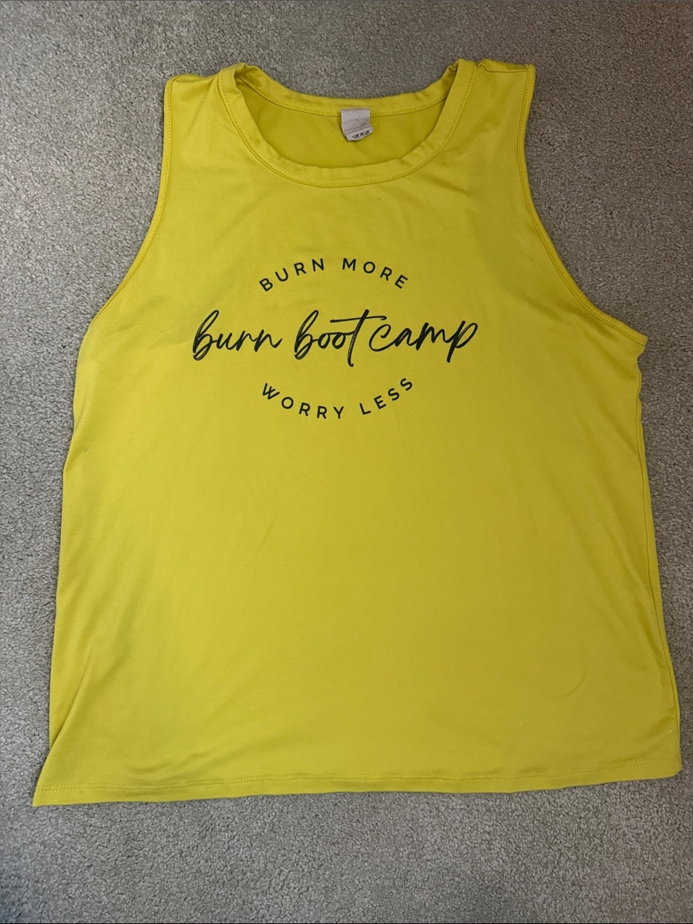Burn Boot Camp Women’s Yellow Performance Tank M